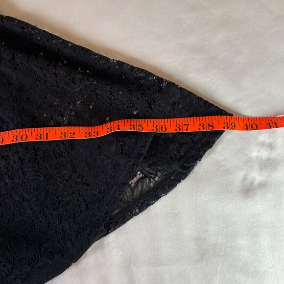 Lulus Size S Everleigh Black Lace Mini Skater Dress Lined Sleeveless Round Neck - Picture 11 of 16